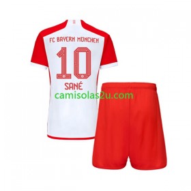 Camisolas de futebol Bayern München Leroy Sane 10 Criança Equipamento Principal 2023/24 Manga Curta